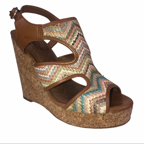 Lucky Brand Shoes - Lucky Brand Chevron Riedel Platform Wedge Sandals